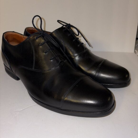Wolf & Shepherd Shoes Men's Size 11 Cap Toe Oxford Dress Black Leather 9717 - Picture 2 of 12